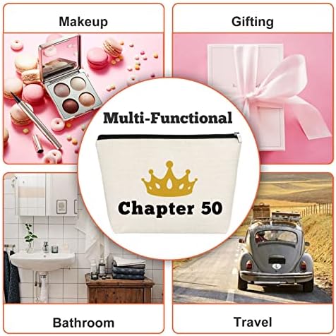 Gfhzdmf 50th Birthday Gifts For Women Makeup Bag Milestone Birthday Gift for Mother Gifts For