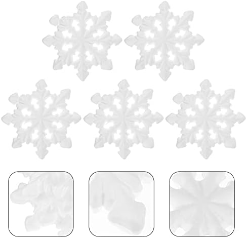 Bestoyard Rotorijsko dekor 5pcs bijeli snježni pahulji za crtanje polistirene zanatske pjene modeliranje
