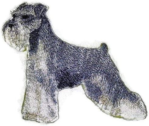 Nevjerojatni poprilični portreti za pse [Schnauzer] vezeno željezo na / sew flaster [5,5 x 4] [izrađeno
