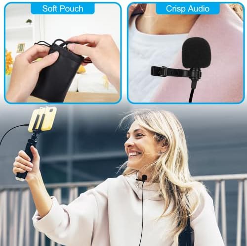 Profesionalni mikrofon lavalier za snimanje snimanja kompatibilan sa iPhone telefonom ili bloganjem