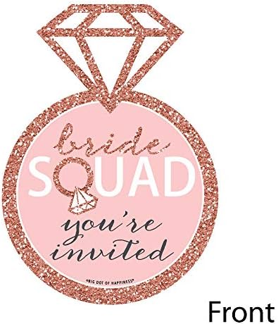 Squad mladenki - oblikovani pozivnici za popunjavanje - zlat ružičastog mladenki ili bachelorette