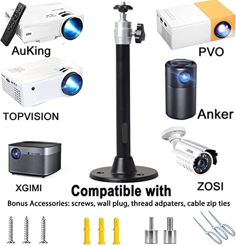 Mini stropni zidni projektor Kompatibilan je s QKK, dr.j, dbpower, Anker, Vankyo, Aaxa, Jinhoo, PVO, TMY,