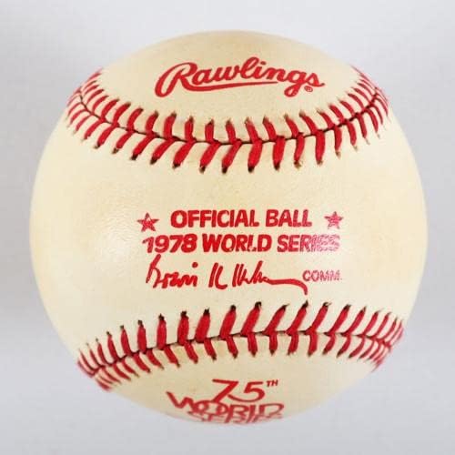 Bowie Kuhn potpisao bejzbol MLB Povjerenik 1978 World Series - COA JSA - AUTOGREM BASEBALLS