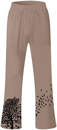 Overmal muške casual labave hlače od pamučne pantalone u boji elastične kravate print pantalone