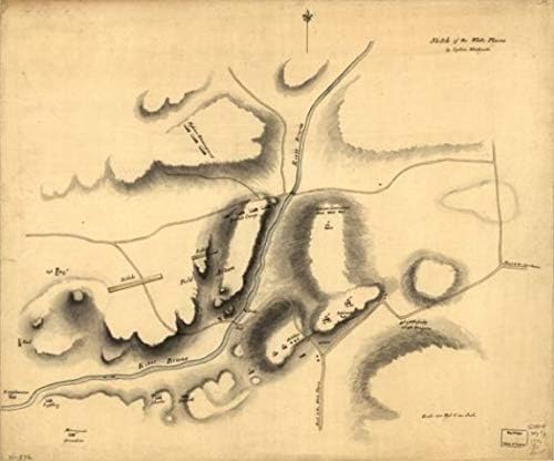 1776 karta| skica bijelih ravnica||karte, rukopis|država New York / bijele ravnice, B