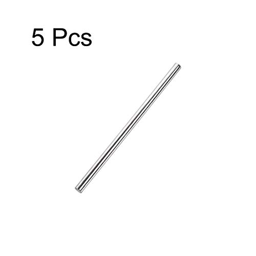 uxcell 5mm x 100mm 304 čvrsti okrugli štap od nerđajućeg čelika za DIY Craft-5kom