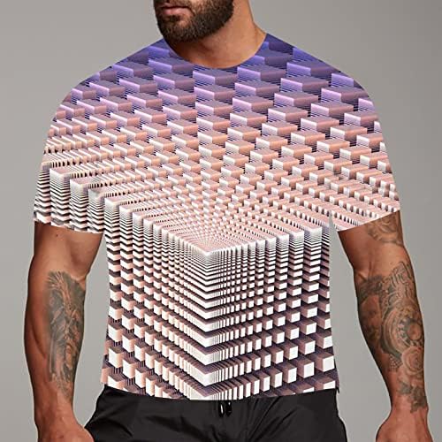 2023 Nova muška moda 3D tisak T košulje Smiješne grafike Uzorak CrewNeck Kratki rukav Tees TEE majica