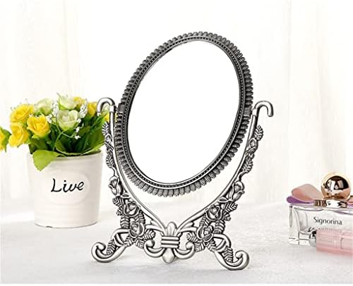 Iolmng desktop ogledalo reljefna ruža dvostrano ogledalo od cinkove legure ogledalo za šminkanje isprazno