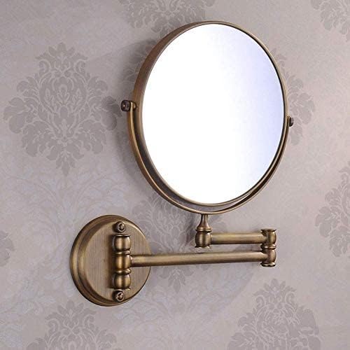 Zaahh ogledalo za šminkanje 8-inčno dvostrano okretno zidno ogledalo, proširivo sklopivo Kozmetičko ogledalo