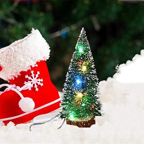 Ukrasi sa LED mini svjetlima Božićni ukras Desktop Božićno drvce Kućni dekor vitražni Organizator