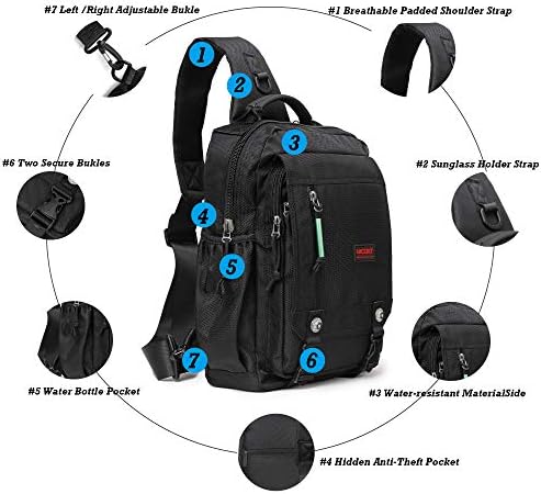 NICGID Sling torbe prsa ramena Ruksaci, 13.3 14.1 laptop ruksak Crossbody messenger torba Travel Outdoor