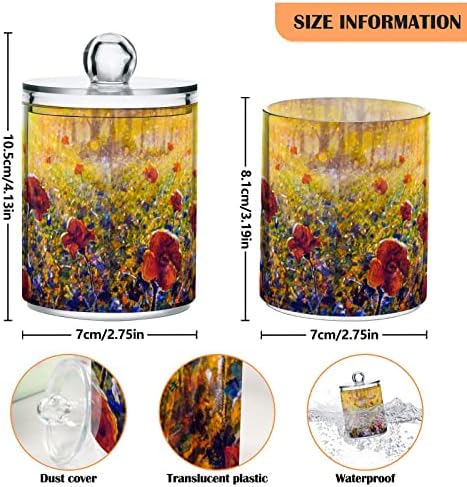 Monet Mappy cvijet Sunrise 2 pakovanje pamuk Swab Holder Organizator plastični stakleni kontejneri