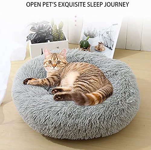Krevet za mačke za umirujuće pse,Maza za krofne,krevet za pse protiv anksioznosti za male srednje velike pse mačke,okrugli