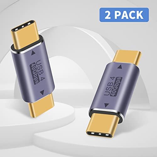 Duttek Tip C muški tip C muški Adapter, 40Gbps USB Tip C Adapter podrška 8k@60Hz Video ekran