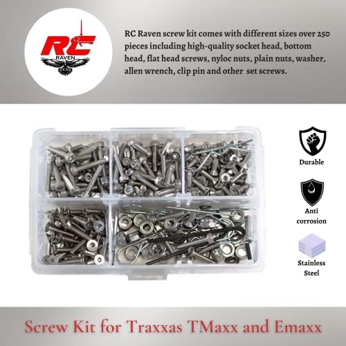 RC Raven RC komplet vijaka za T-Maxx ili E-Maxx sa preko 250 komada RC Komplet alata za automobile