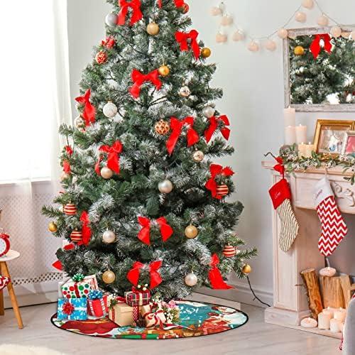 Visesunny Christen Tree Mat Božićni Djed Mraz i snjegović Garland firm stalka za stalak za podloge Upijajuća