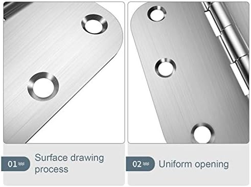 Uxzdx 3pcs od nehrđajućeg čelika za samo zatvaranje ormarića šarke za vrata sa satenskim niklom