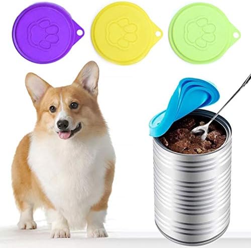 Gecorid Silikonski poklopci za konzerve za hranu, 6 kom poklopci za kućne ljubimce za limenke za pseću