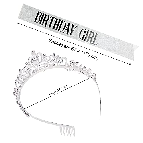 Birthday Girl krila & amp; vještački dijamant Tiara Set Silver COCIDE rođendan krila i Tiara