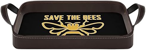 Spremite kožnu dekorativnu ladicu Pčele personalizirano pohranjivanje ladice Organizator za pohranu sa