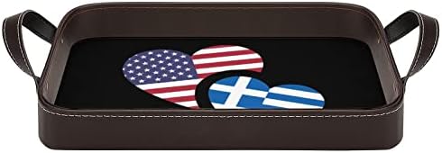 Grčka američka kožna ukrasna ladica Personalizirani posluživač za skladištenje ladice Organizator