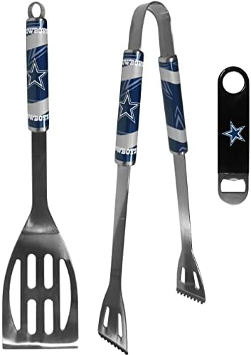 Siskiyou Sports NFL Dallas Cowboys Unisex 2 Kom Set za roštilj i otvarač za flaše, boje tima, jedna veličina