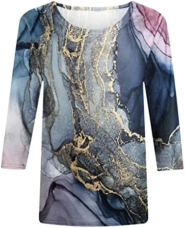 Bluza za djevojčice ljetna jesen 2023 3/4 rukav za čamac vrat pamučna cvjetna grafika Happy Gift