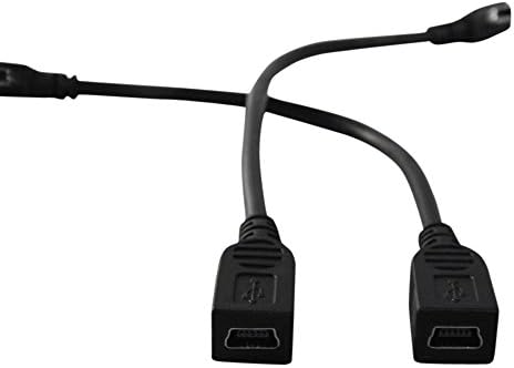 YCS basics 6 inčni USB 2.0 Mini B ženski na lijevi i desni ugao Mini B muški produžni kablovi