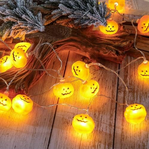 SAYLEE Pumpkin Lantern, Halloween Lights String 40 LED 20ft Pumpkin Lights sa 2 načina osvjetljenja