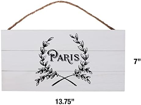 GSM marke Vintage francuski Pariz vijenac za oglašavanje za dom dekor - vintage tipografija Drveni daska