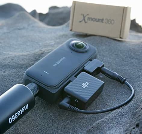 Xmount360 | Nevidljivi mikrofon za montiranje za Insta360 X3 i DJI mikrofon sa 3,5 mm stereo audio kablom za