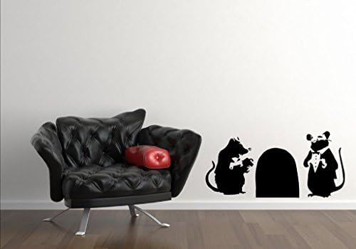 Banksy - dva pacova sa rupom miša - zidna naljepnica / laptop / auto naljepnica (Smal ...