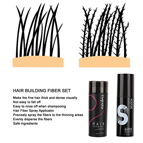 Set vlakana za zgušnjavanje kose, sprej za nanošenje vlakana za izgradnju kose Fiber Hold sprej