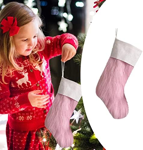 Božićne čarape Trpe božićne torbe za čarape i božićne čarape za zabavu ukras i božićna crtana ružičasta
